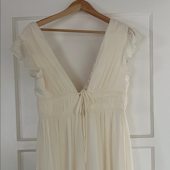 Lulu’s Cream Ruffled Maxi Dress - Picture 6 of 6